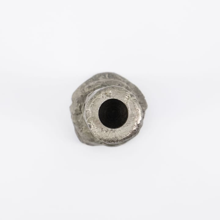Raku lysestage antiksølv, 20 cm House Doctor