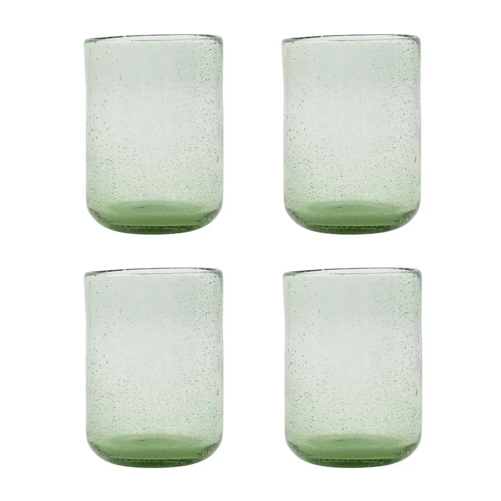 Rich glas 4-pak, Lysegrøn House Doctor