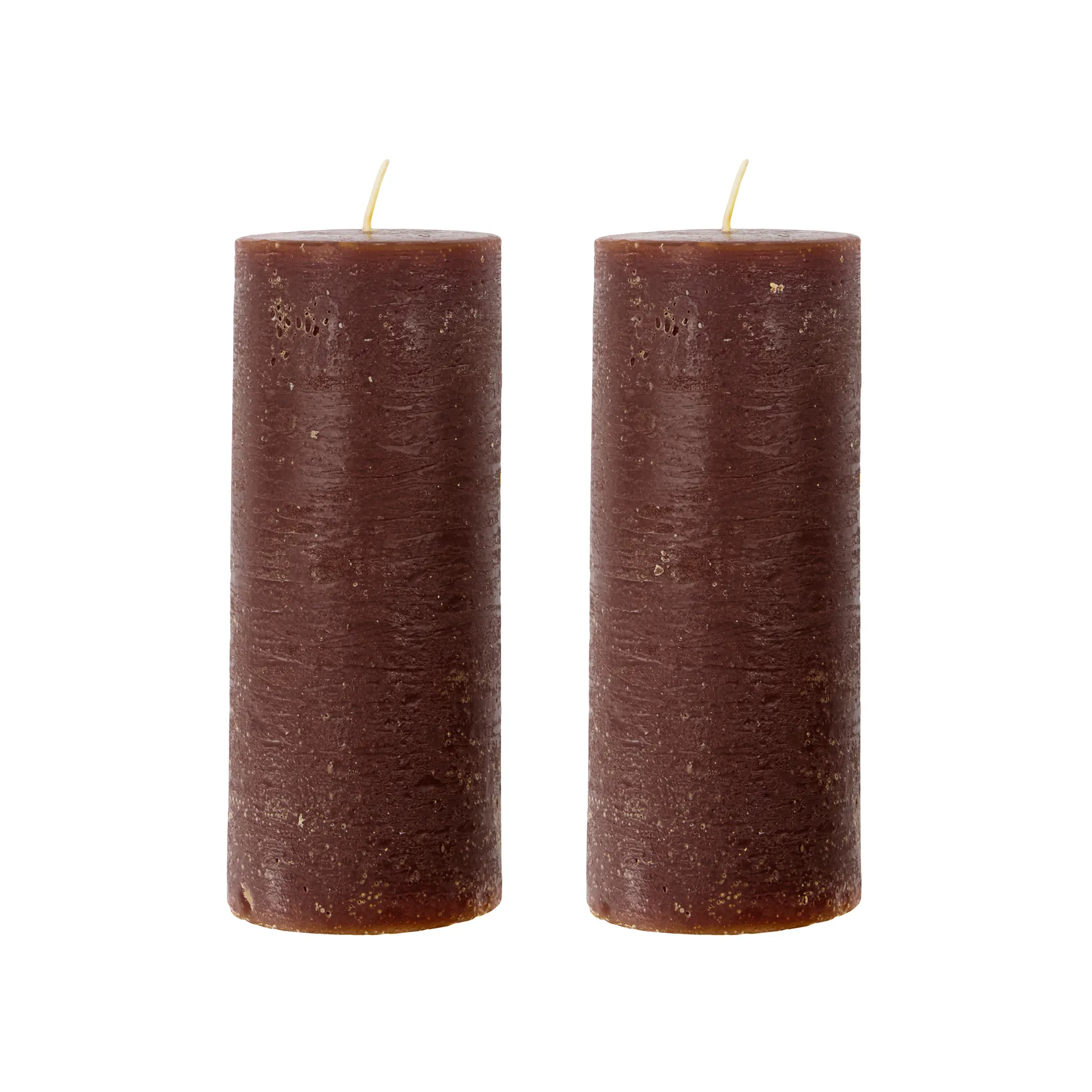 Rustic Wax bloklys 15 cm 2-pak, Cognac House Doctor