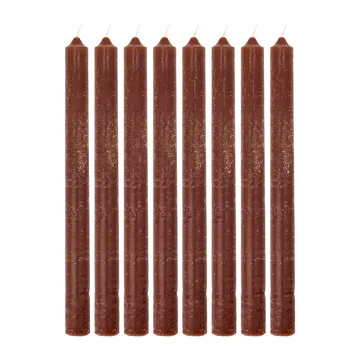 Rustic Wax lys 25 cm 8-pak - Cognac - House Doctor
