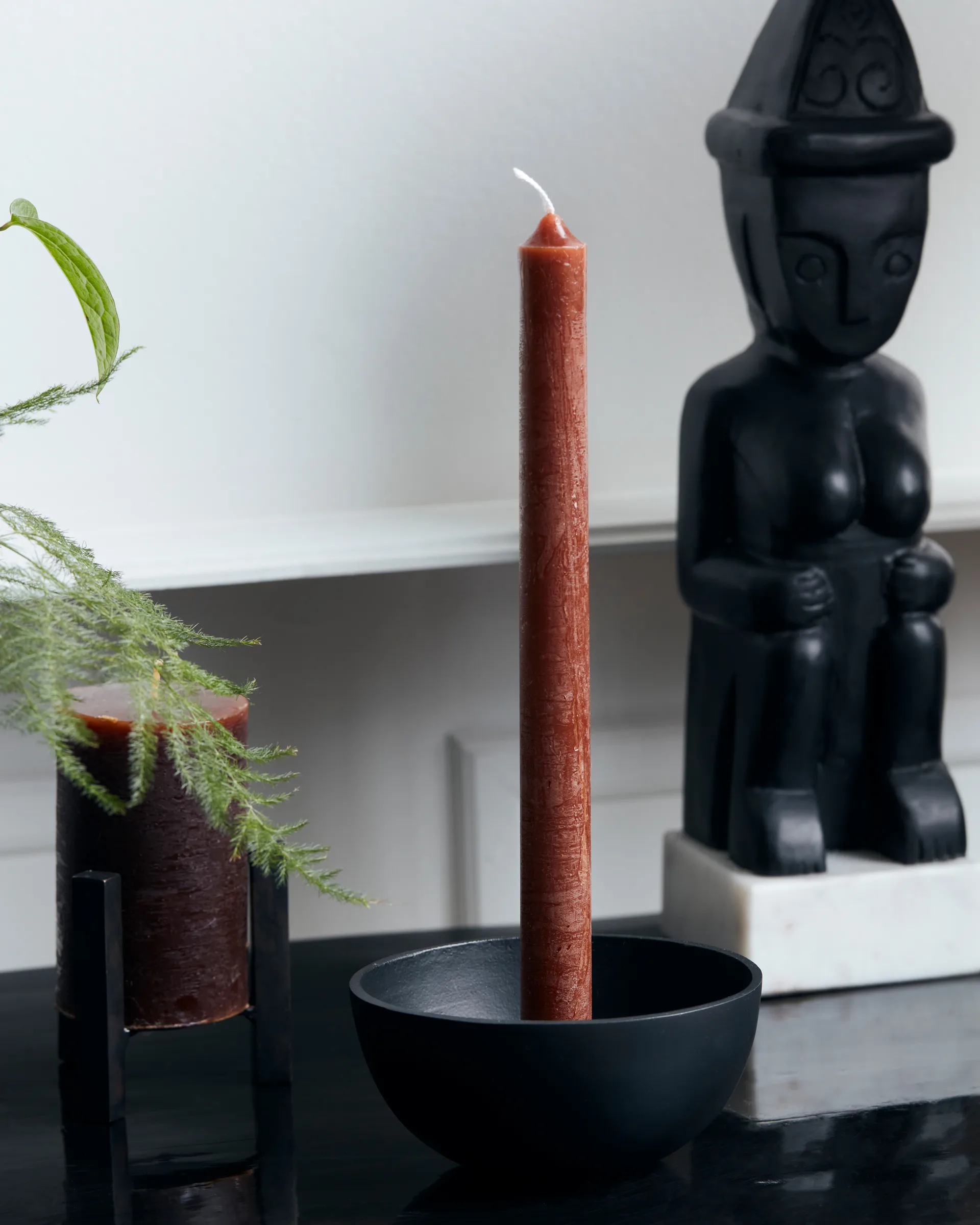 Rustic Wax lys 25 cm 8-pak, Cognac House Doctor