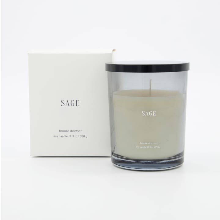 Sage duftlys 50 timer - Blå - House Doctor