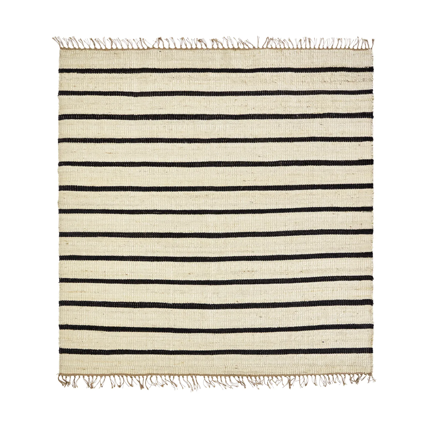 Sima tæppe 180x180 cm, Sort-natur House Doctor