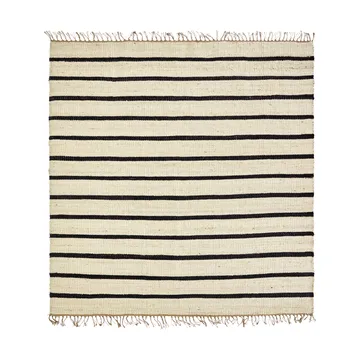 Sima tæppe 180x180 cm - Sort-natur - House Doctor