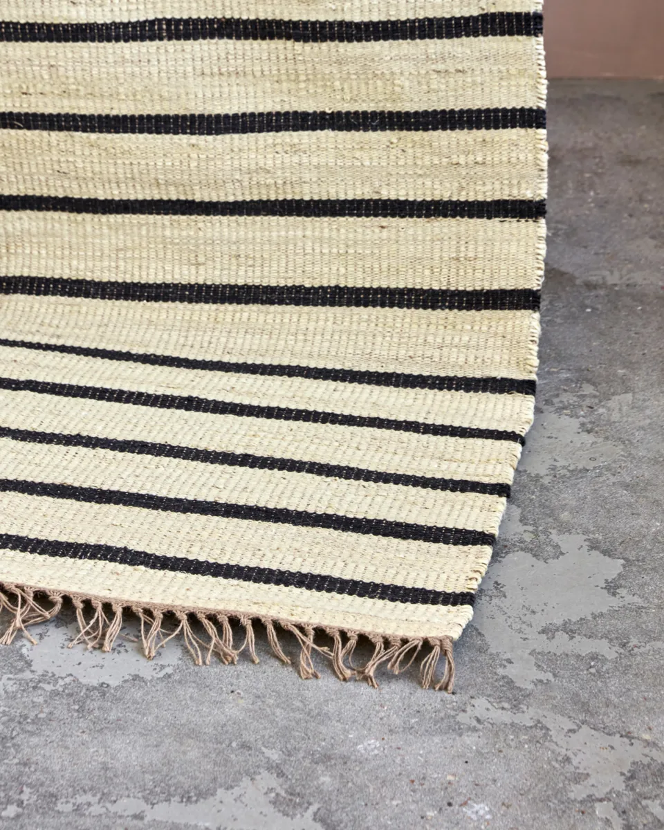 Sima tæppe 60x90 cm, Sort-natur House Doctor