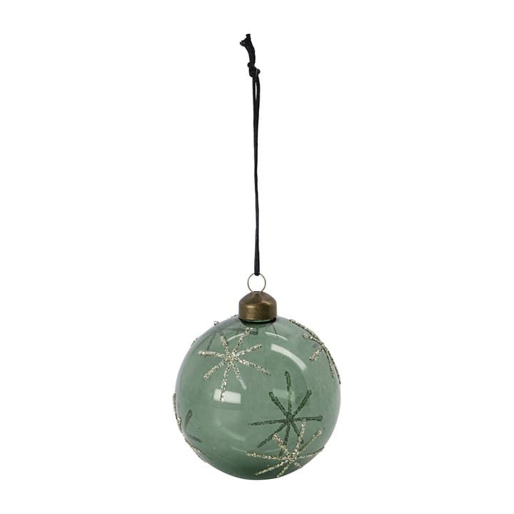 Star julekugle Ø8 cm, Grøn House Doctor
