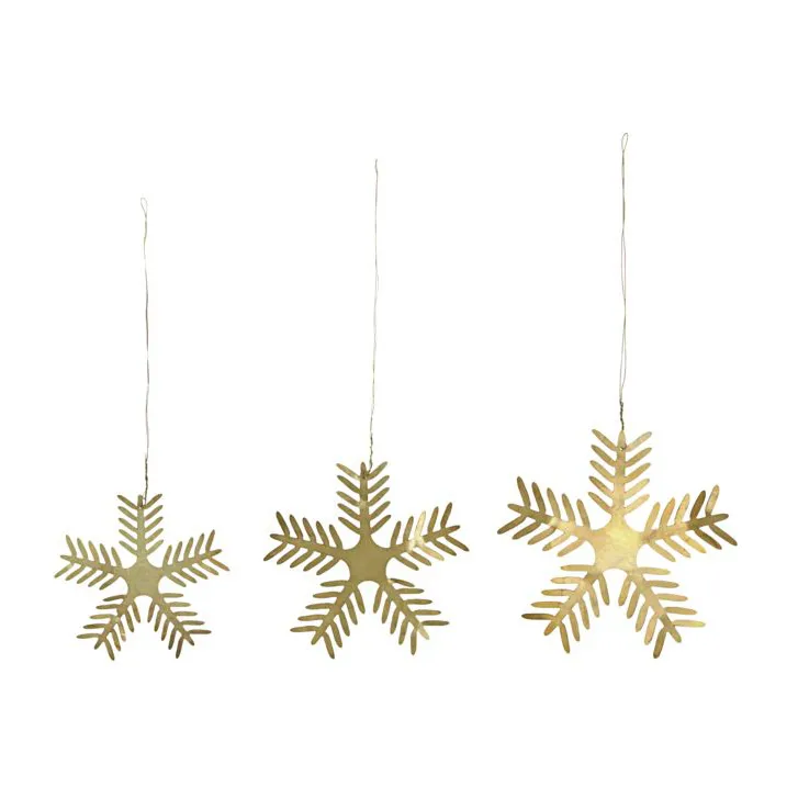 Stars Lamet juleophæng 3-pak, Antik messing House Doctor