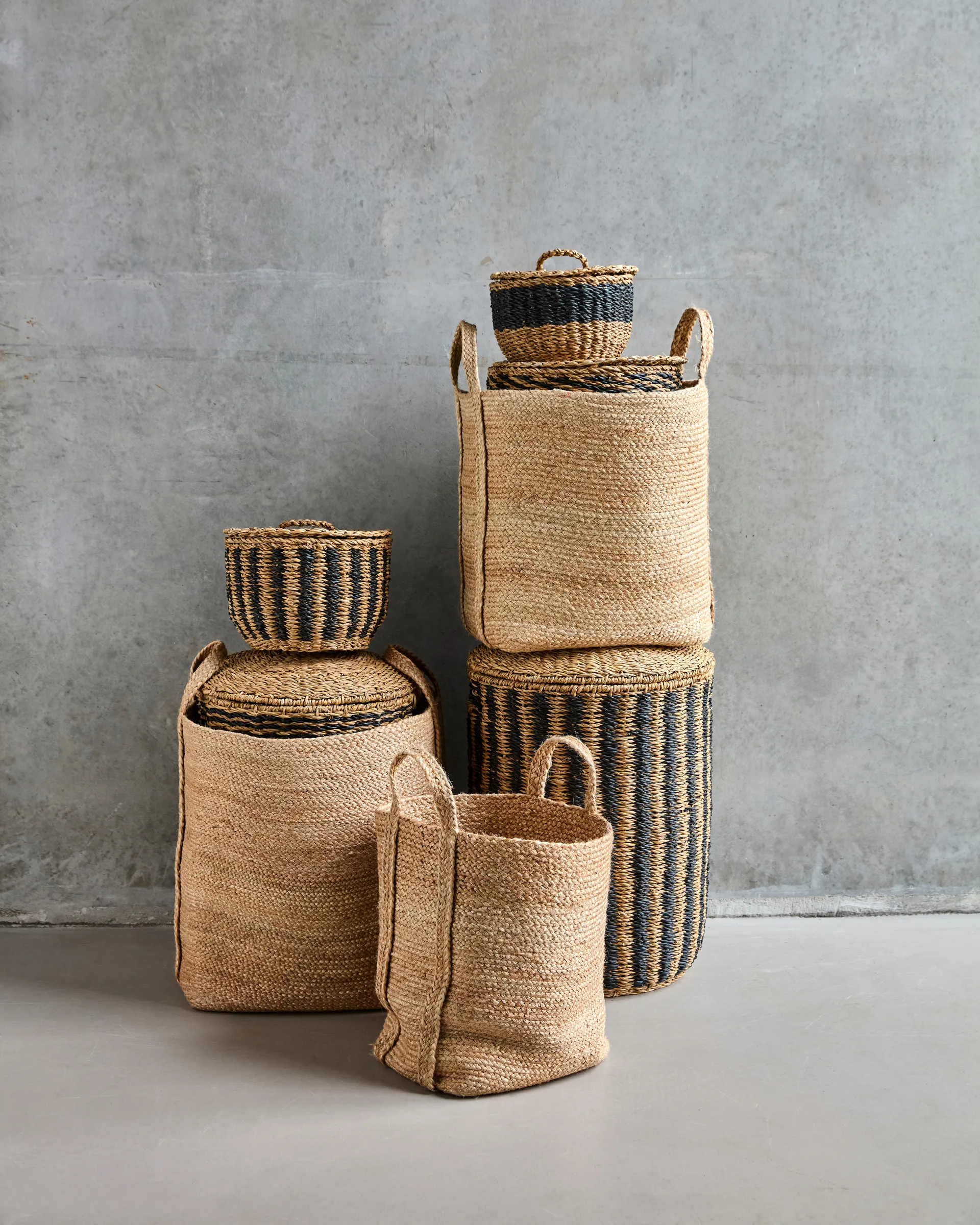 Stella opbevaringskurv 3 pak, Natur House Doctor