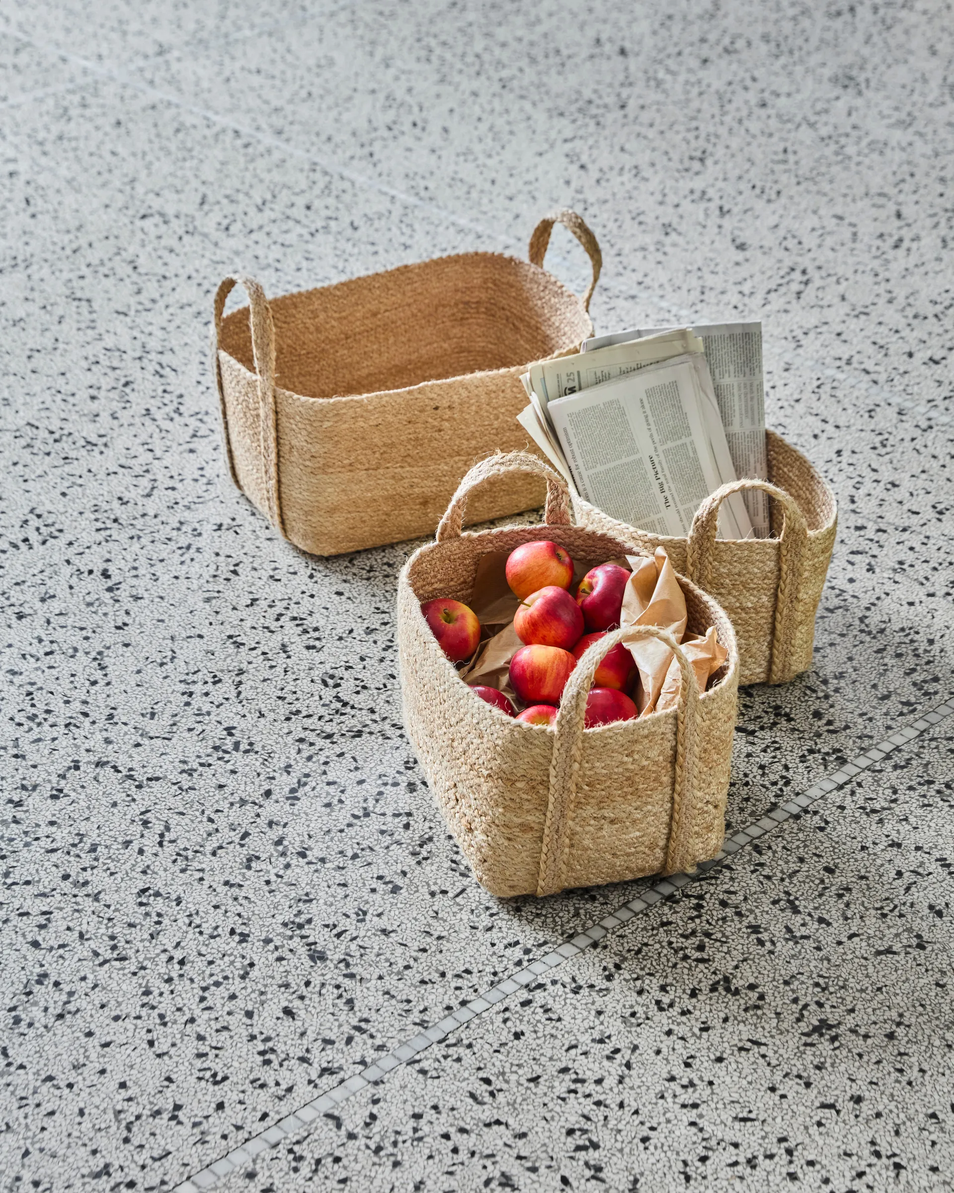 Stella opbevaringskurv lav 3 dele, Natur House Doctor