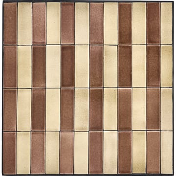 Stripe café bord 62x62 cm. - Dusty rose-beige - House Doctor