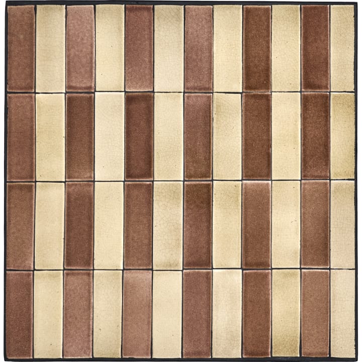 Stripe café bord 62x62 cm., Dusty rose-beige House Doctor