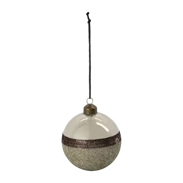 Stripe julekugle Ø8 cm - Sand - House Doctor