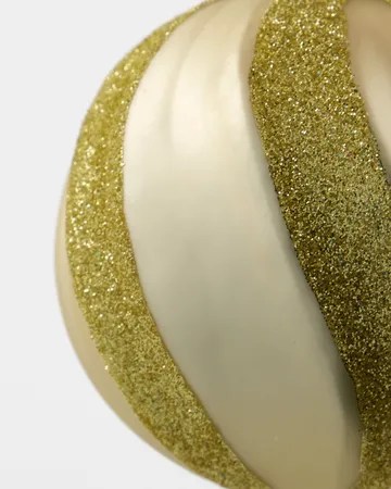 Swirl julekugle 4-pak - Champagne-guld - House Doctor