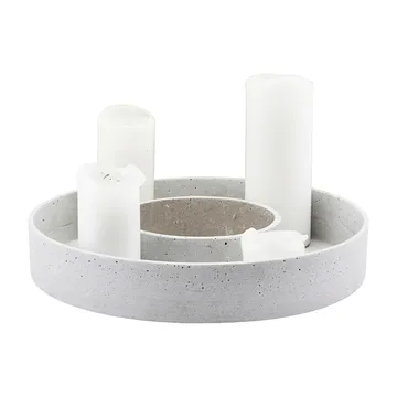 The Ring adventslysestage til bloklys - Beton - House Doctor