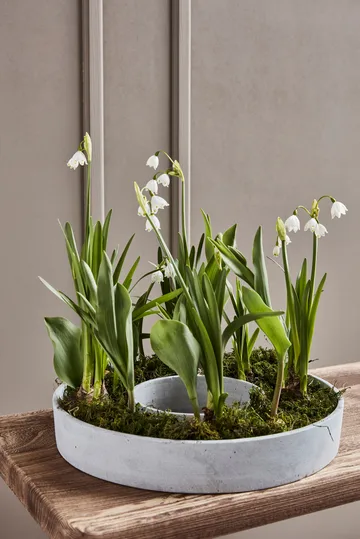 The Ring lysestage til bloklys - Beton - House Doctor