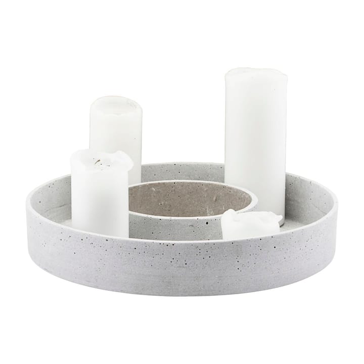 The Ring lysestage til bloklys - Beton - House Doctor