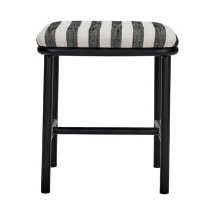Toda skammel Ø38 cm - Sort-hvid - House Doctor