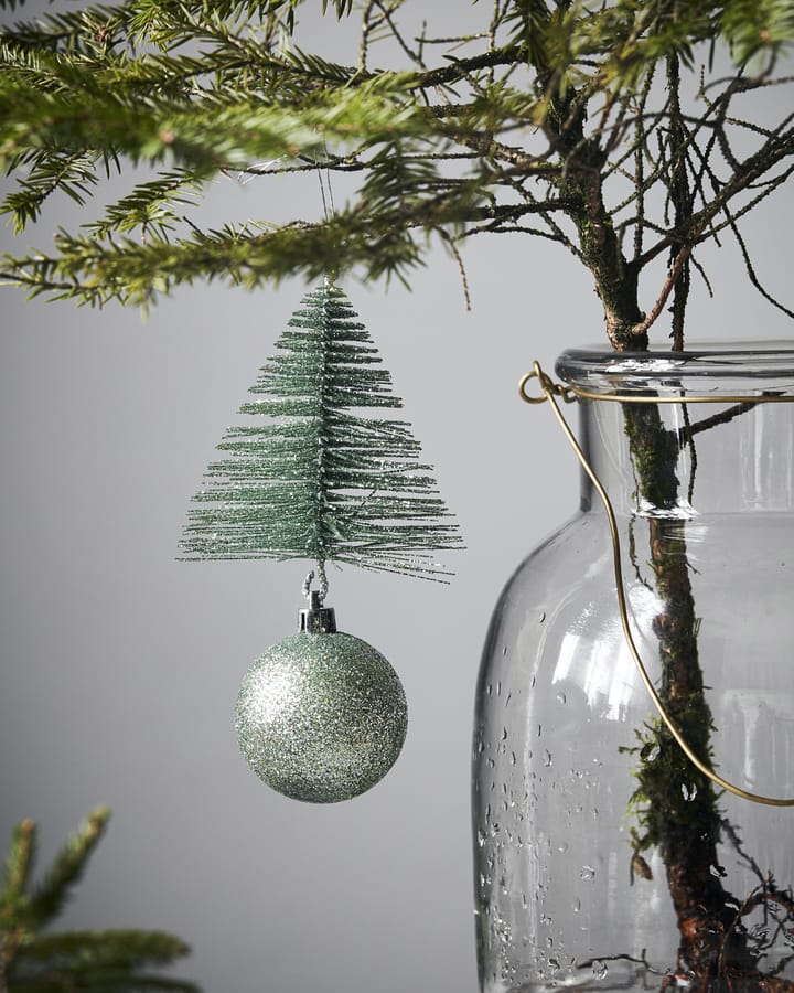 Tree & bell juleophæng 15 cm, Grøn House Doctor