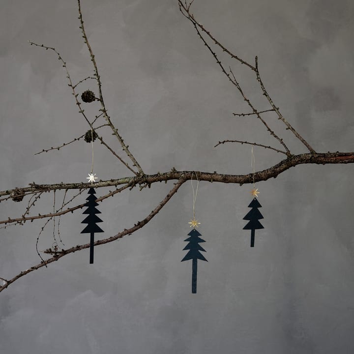 Tree with Star juleophæng 3-pak, Sort House Doctor