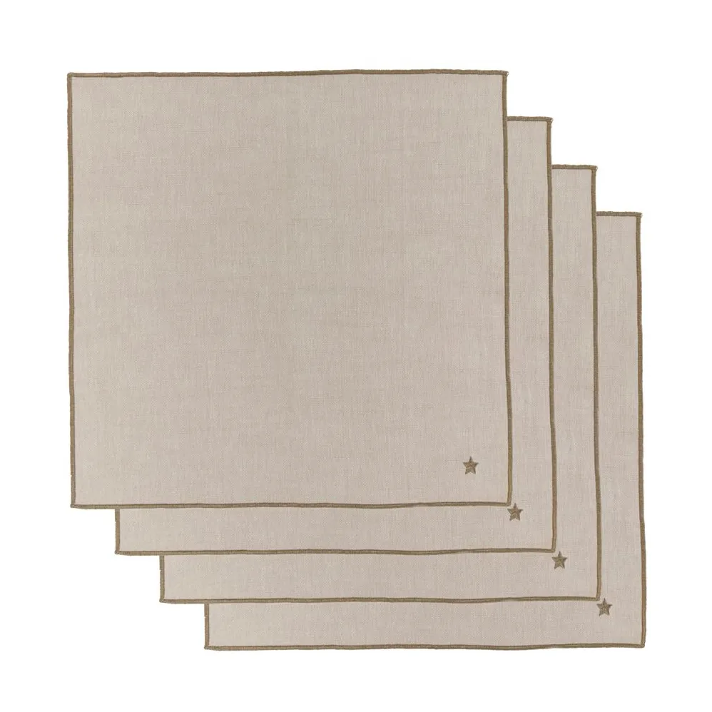 Twinkle stofservietter 40x40 cm 4-pak, Taupe House Doctor