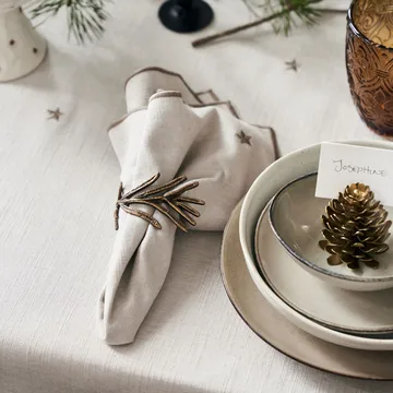 Twinkle stofservietter 40x40 cm 4-pak - Taupe - House Doctor