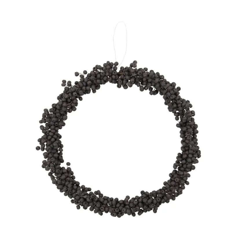 Winter krans Ø23 cm, Sort House Doctor