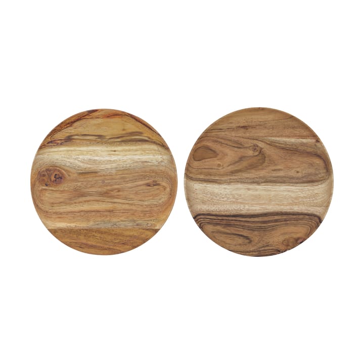 Wood bakke Ø17,5 cm 2-pak - Natur - House Doctor