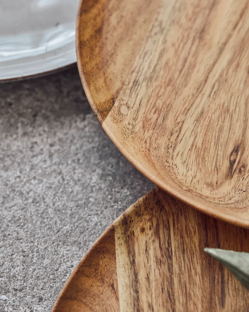 Wood bakke Ø17,5 cm 2-pak, Natur House Doctor