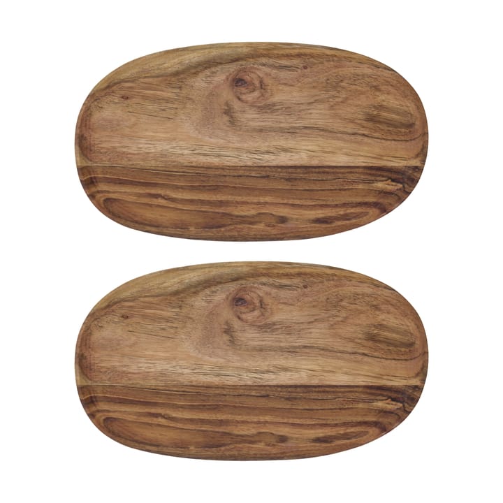 Wood bakke 19x33 cm 2-pak - Natur - House Doctor