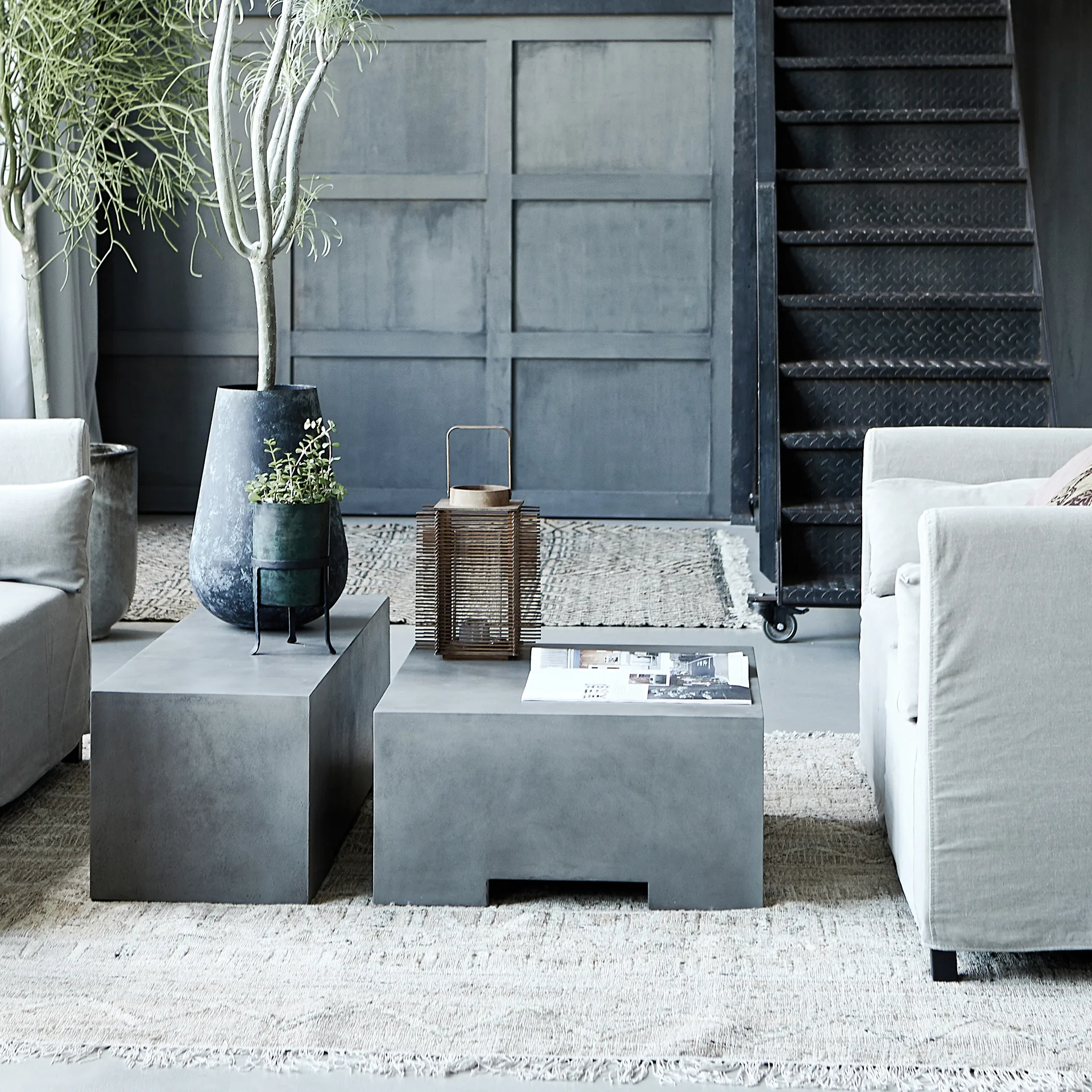 Wowe tæppe 180x180 cm, Beige House Doctor