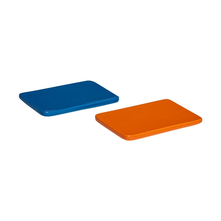 Amare bordskåner sæt 2 dele small - Blue-orange - Hübsch