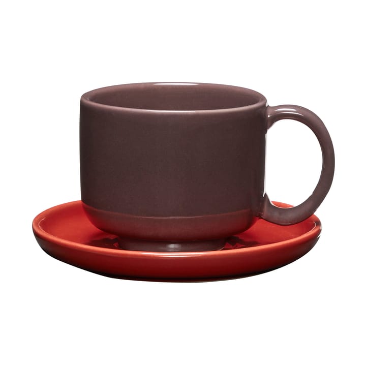 Amare kop med underkop - Burgundy-red - Hübsch