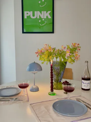 Astra lysestage small - Blue-green - Hübsch Interior