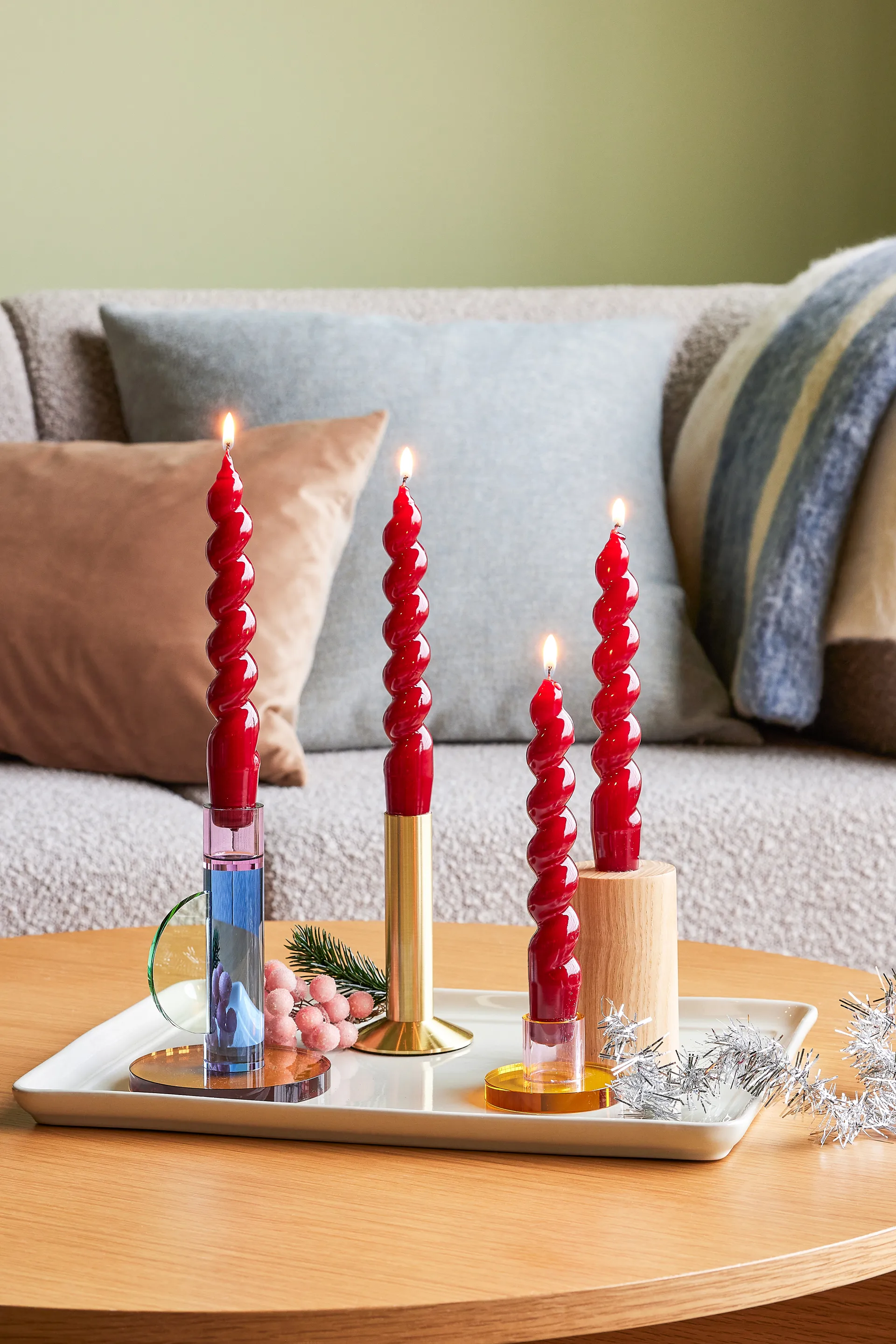 Astro lysestage, Blue Hübsch Interior