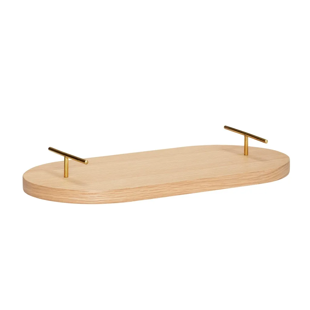 Bakke med træhåndtag 40 cm, Beige Hübsch