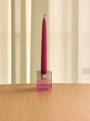 Block lysestage 2 dele - Brown-green, gray-pink - Hübsch Interior