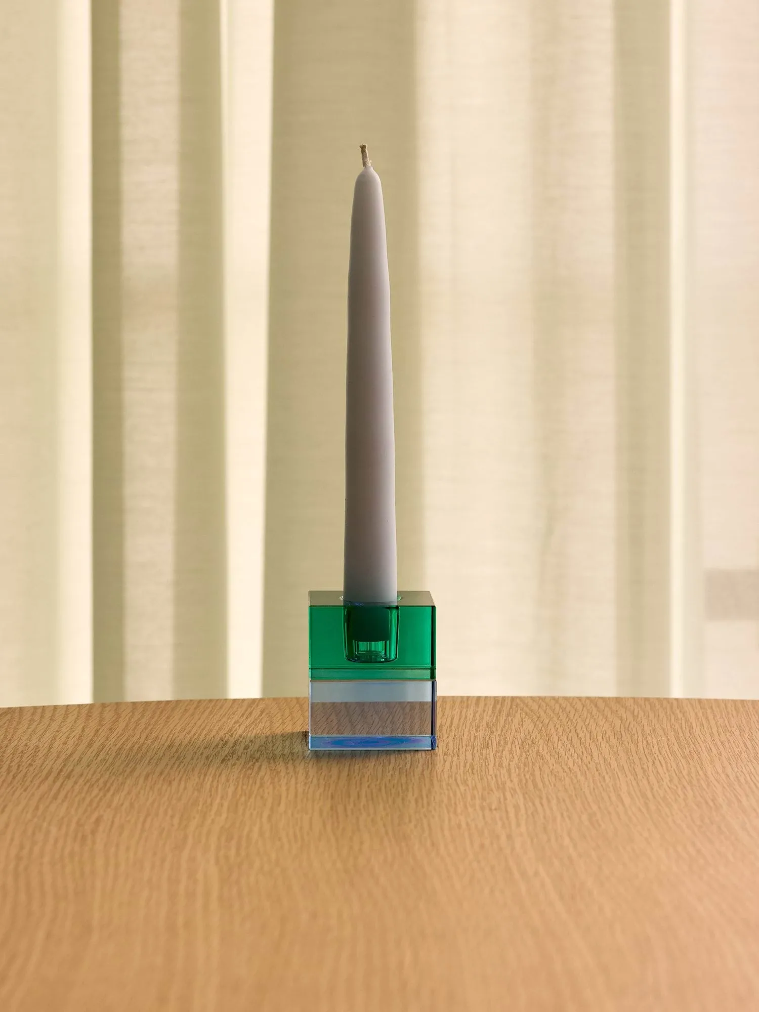 Block lysestage 2 dele, Green-blue, orange-green Hübsch Interior