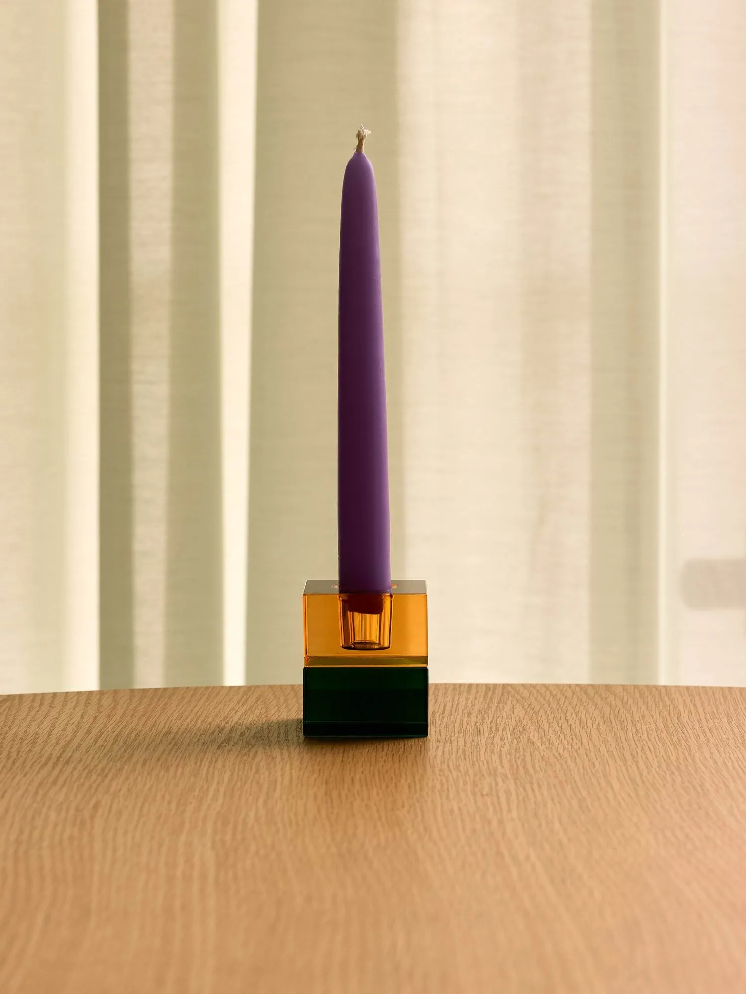 Block lysestage 2 dele, Green-blue, orange-green Hübsch Interior