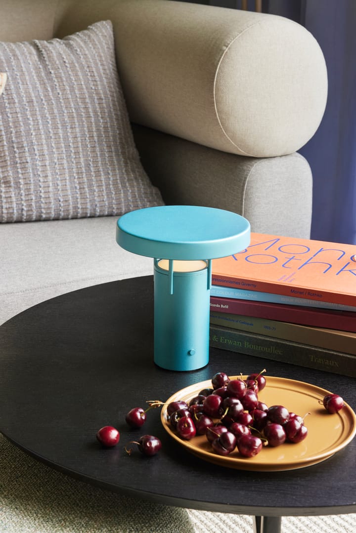 BringMe mini bærbar bordlampe, Metallic turquoise Hübsch Interior