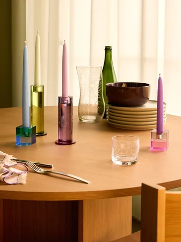 Cut lysestage 2 dele - Green - Hübsch Interior