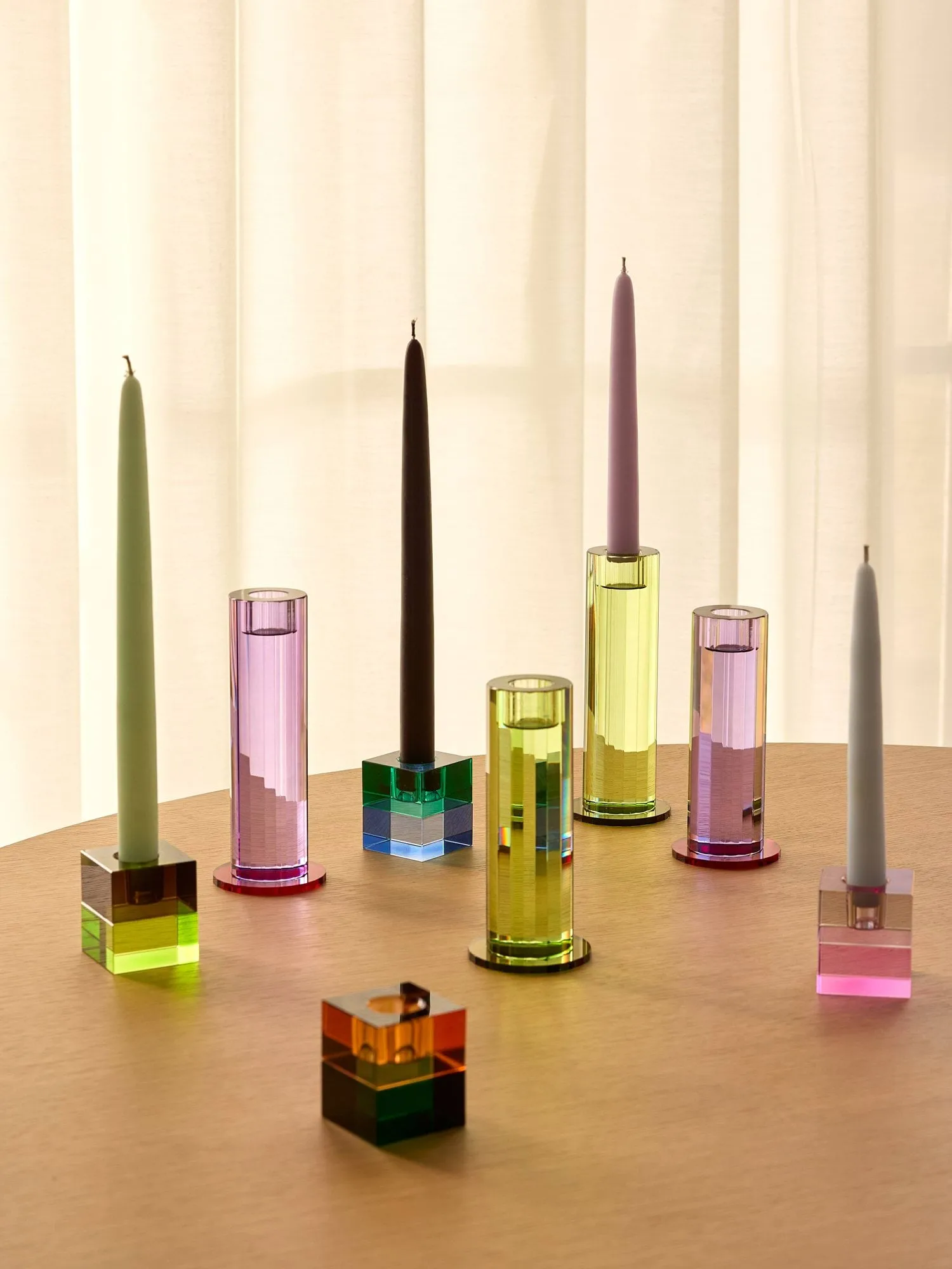 Cut lysestage 2 dele, Purple Hübsch Interior