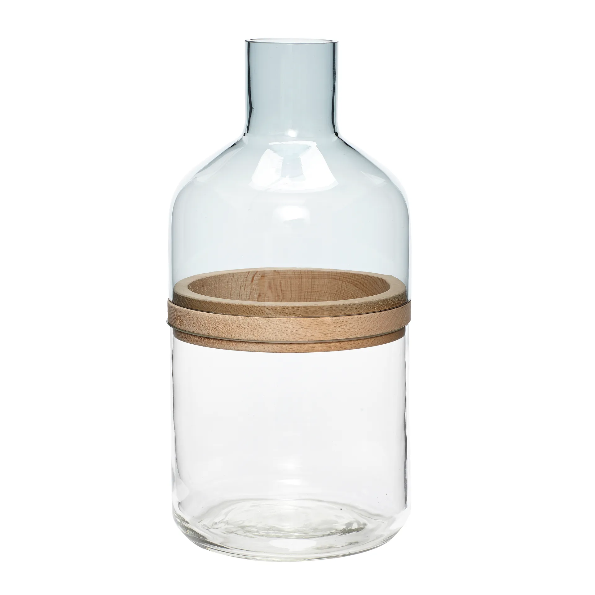 Flaske med ring 2,3 l, Blå Hübsch