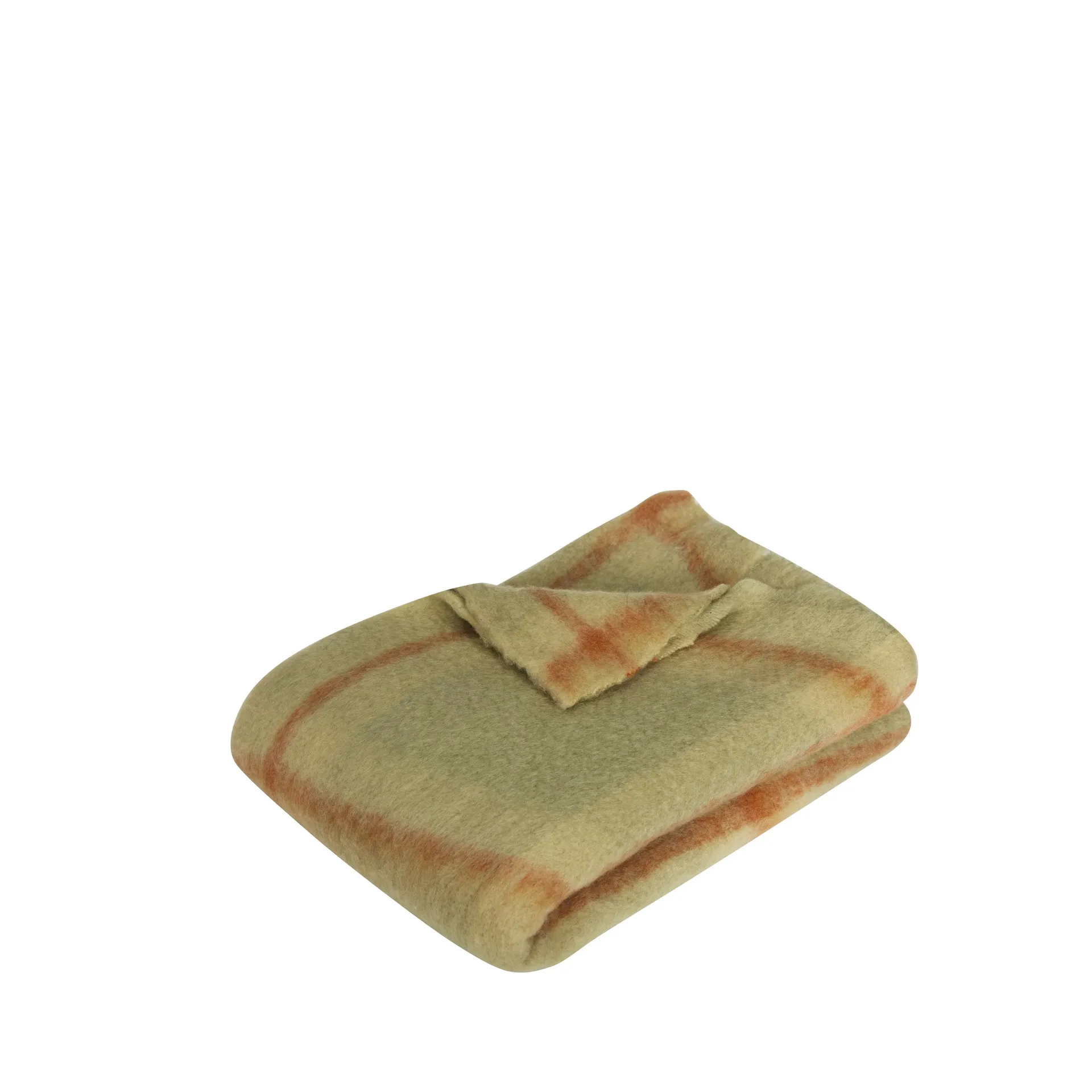 Grid plaid 140x200 cm, Lysegrøn-orange Hübsch Interior