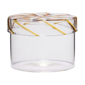 Her opbevaringsglas low - Yellow - Hübsch Interior