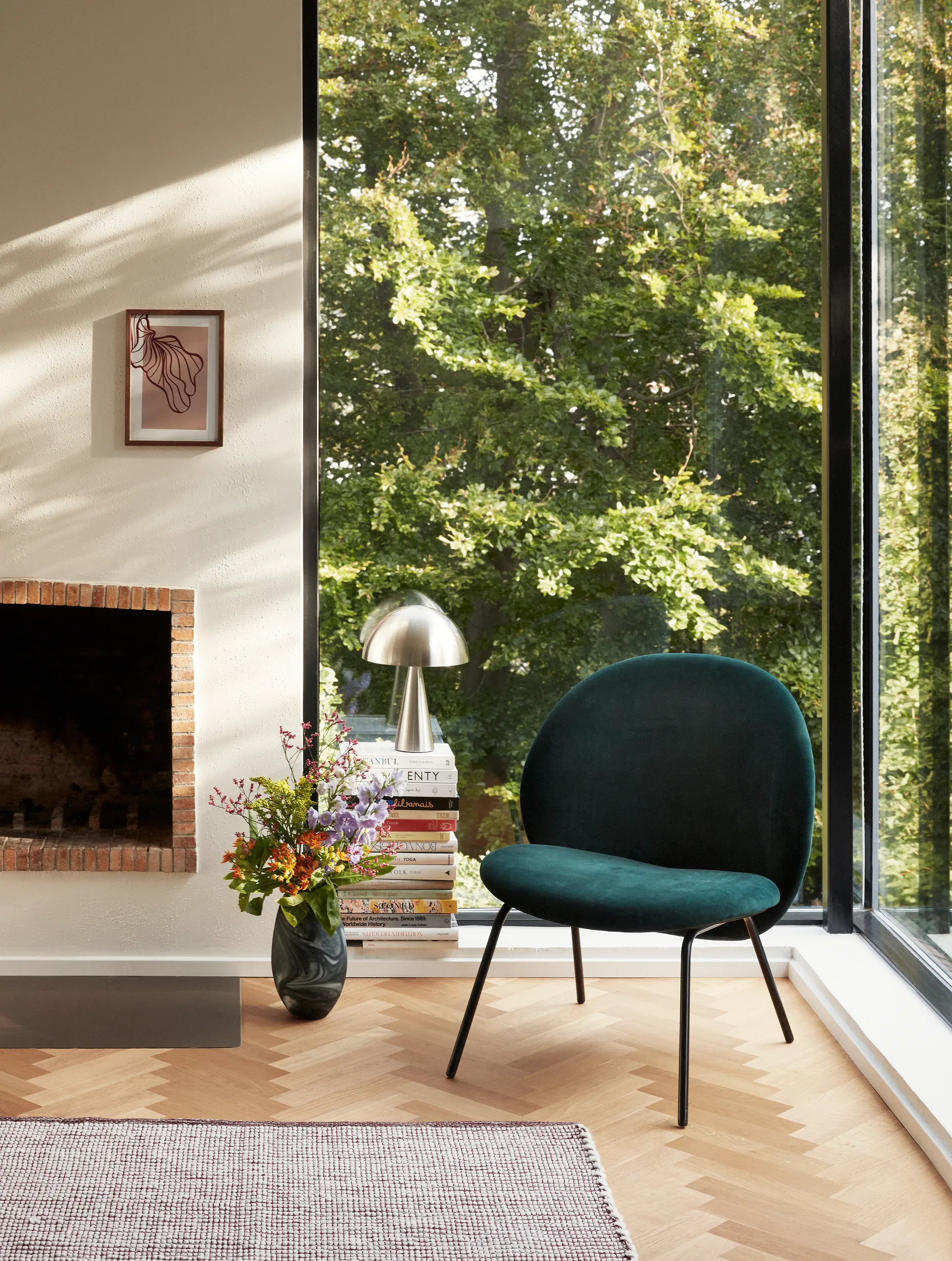 Hübsch bordlampe 33 cm, Metal-nikkel Hübsch Interior