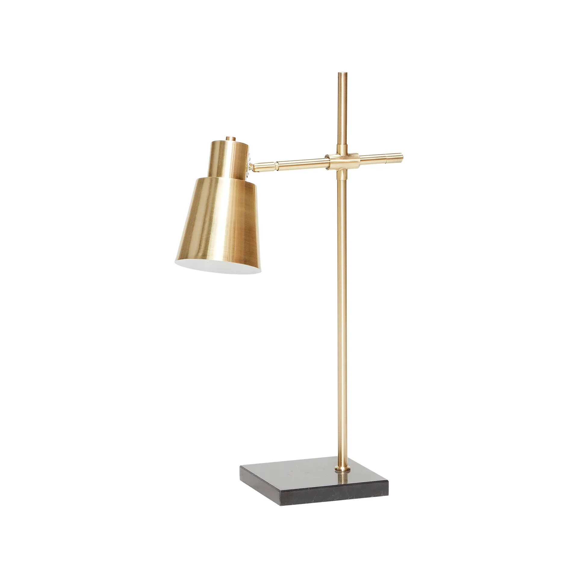 Hübsch bordlampe 36x18 cm, Messing-sort marmor Hübsch Interior