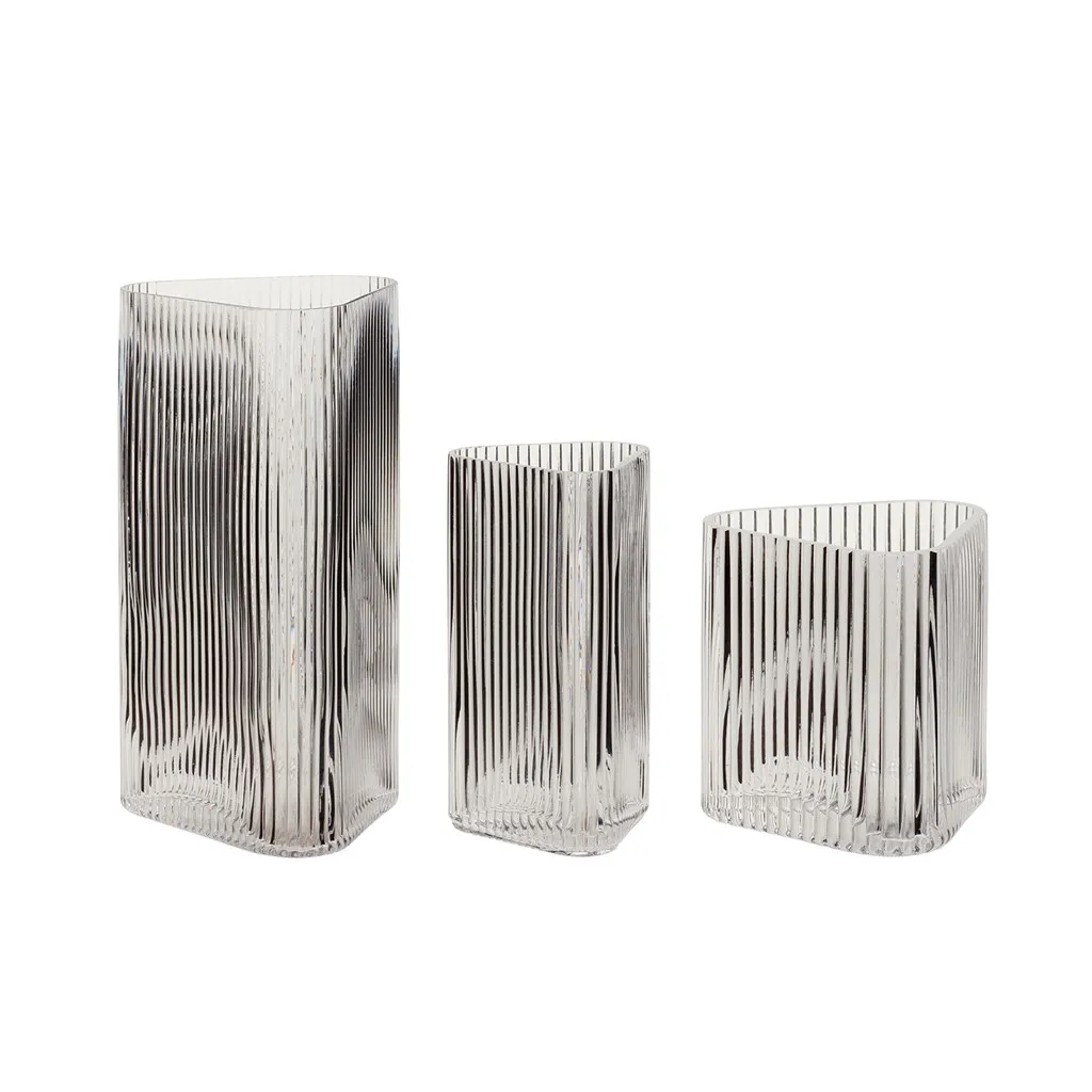 Hübsch vase 3-pak, Klar Hübsch Interior