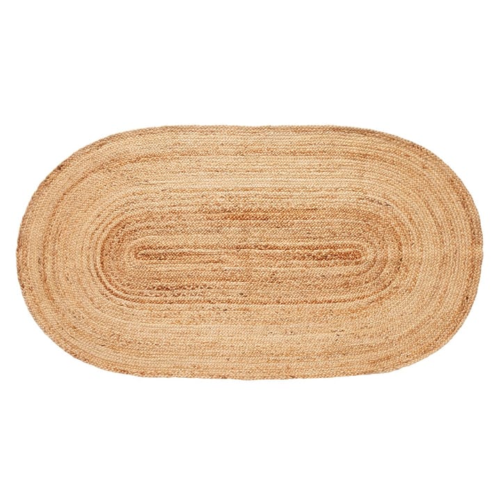 Jutetæppe oval 100x200 cm - Natur - Hübsch