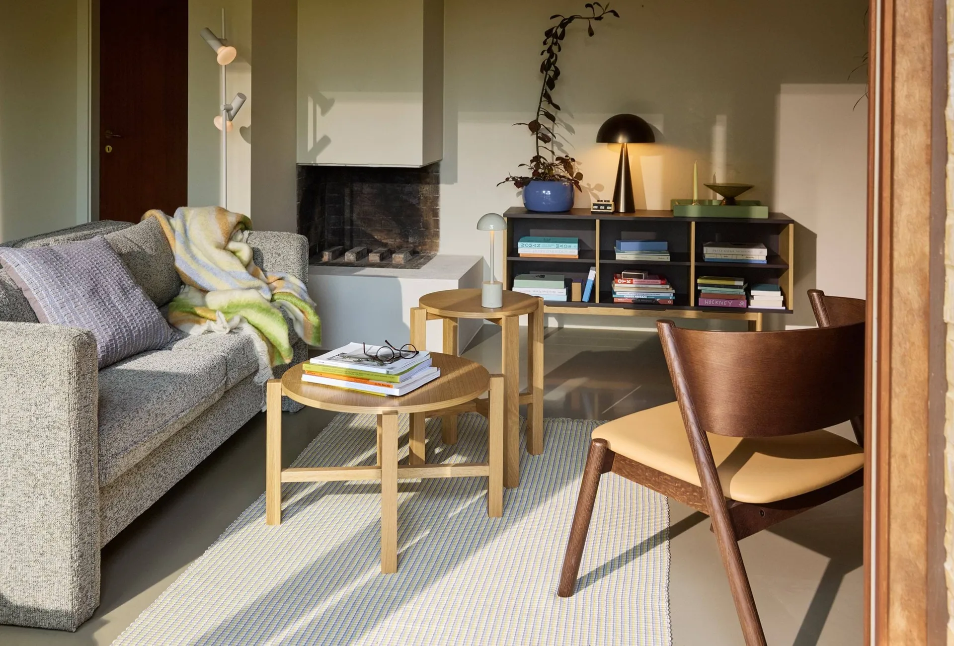 Loom plaid, Yellow, 140x200 cm Hübsch Interior