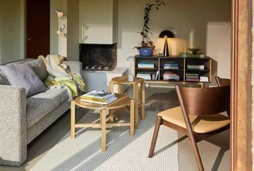 Loom plaid - Yellow, 140x200 cm - Hübsch Interior